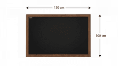 Allboards , Tabule černá křídová v dřevěném rámu 150x100 cm, TB1510