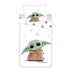 Jerry Fabrics Obliečky bavlna Star Wars Baby Yoda 140x200, 70x90 cm