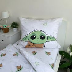 Jerry Fabrics Obliečky bavlna Star Wars Baby Yoda 140x200, 70x90 cm