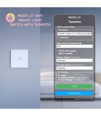 Nous Nous L1T WiFi Smart Svetelný vypínač s Tasmota firmvérom