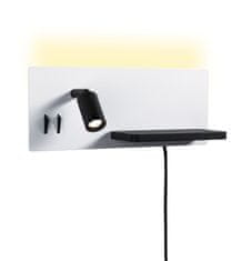 Paulmann PAULMANN LED nástenné svietidlo Serra USB C 2700K / 230V 5,5 / 1x2,6W stmievateľné biela mat/čierna mat 71102