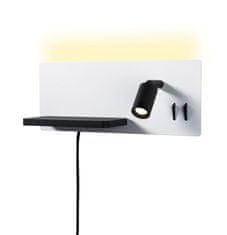 Paulmann PAULMANN LED nástenné svietidlo Serra USB C 2700K / 230V 5,5 / 1x2,6W stmievateľné biela mat/čierna mat 71103