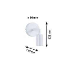 Paulmann PAULMANN Nástenné svietidlo Ravi IP44 E27 max. 60W biela mat 71138