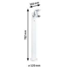 Paulmann PAULMANN LED stojacie svietidlo Cuff pohybové čidlo IP44 782mm 3000K 10W 230V 70° biela hliník 94833