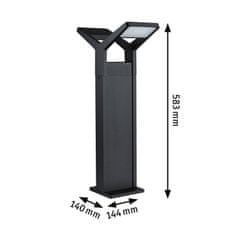 Paulmann PAULMANN LED stojacie svietidlo Juntea IP44 585mm 3000K 2x12,5W 230V antracit hliník 94861