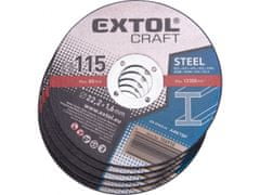 Extol Craft Kotúče rezné na kov, 5ks, O 115x1,6x22,2mm