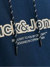 Jack&Jones Pánska mikina JORLAKEWOOD Relaxed Fit 12246802 Sky Captain (Veľkosť XXL)