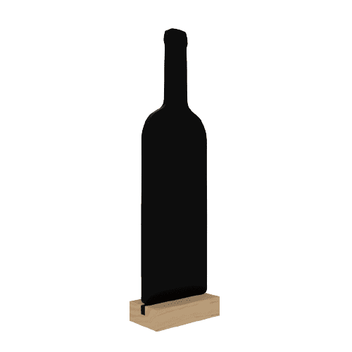 Allboards Černá křídová oboustranná tabule na stůl - VÍNO sada 4 ks se stojany,KPL-WINE4