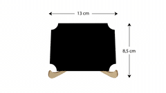 Allboards Černá křídová tabule na stůl - ČTVERCOVÁ DEKORATIVNÍ - sada 10 ks + stojánky,KPL-DECO10