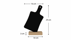 Allboards Černá křídová oboustranná tabule na stůl - PRKÉNKO sada 4 ks se stojany,KPL-CUT4