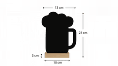 Allboards Černá křídová oboustranná tabule na stůl - PIVO sada 4 ks se stojany,KPL-BEER4