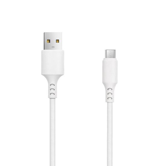 setty. USB - microUSB kábel 1,0 m 2A, biela (GSM113066)