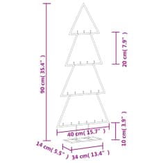 Vidaxl Kovový vianočný dekoratívny stromček čierny 90 cm