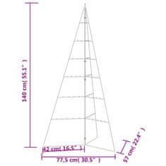 Vidaxl Kovový vianočný dekoratívny stromček čierny 140 cm