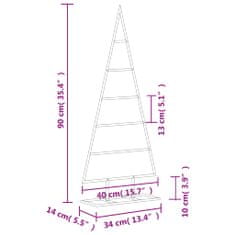 Vidaxl Kovový vianočný dekoratívny stromček čierny 90 cm