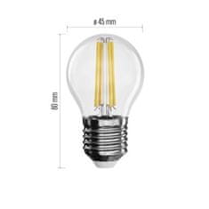 EMOS LED žiarovka Filament Mini Globe / E27 / 3,4 W (40 W) / 470 lm / neutrálna biela