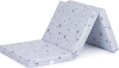 Chipolino Skladací matrac 120x60 cm Platinum/grey stars