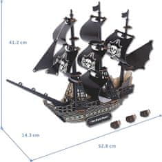 Rappa Woodcraft Drevené 3D puzzle Pirátska loď Čierna perla