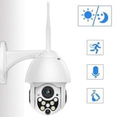 VYZIO® Bezdrôtová IP vonkajšia wifi kamera s aplikáciou, nočným videním, otočným ovládaním DIGICAM, WIFI, IP, Full-HD, 1080p, 340 ° DIGICAM + Pamäťová MicroSD Card | DIGICARD