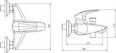 NOVASERVIS Vaňová batéria 150 mm metalia 57 ebony (57020/1,63)