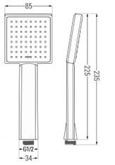 Mexen Uno dr45 sprchová zostava podomietková, chróm (71435DR45-00)