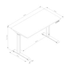 Elektrický stôl Spacetronik SPE-O112BB Moris