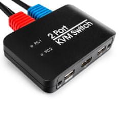 USB + HDMI 2/1 Spacetronik KVM prepínač SPH-KVM21