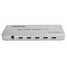 Rozdeľovač HDMI 1x4 SPH-RS104_V46 4K 60 Hz CEC