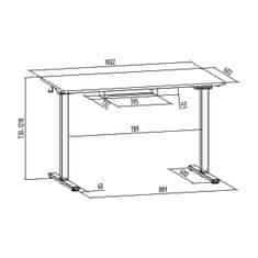 Elektrický stôl Spacetronik SPE-O124BB Moris