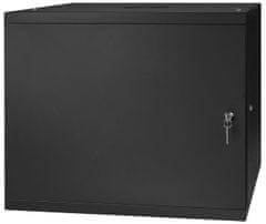 RACK 19'' 9U 600x450mm BLACK Oceľové dvere