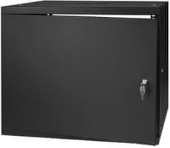 RACK 19'' 9U 600x450mm BLACK Oceľové dvere