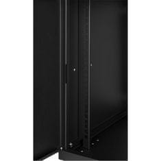 RACK 19'' 9U 600x450mm BLACK Oceľové dvere