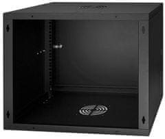 RACK 19'' 9U 600x450mm BLACK Oceľové dvere