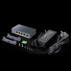 PoE+ 5-portový priemyselný SWITCH GS1005P 120W 1Gbps