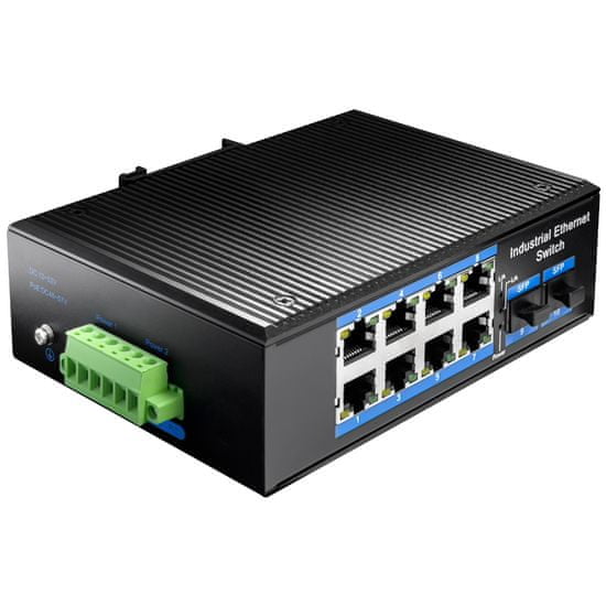 LAN SWITCH 8xRJ45 2xSPF IG1008S2 1Gbps priemyselný