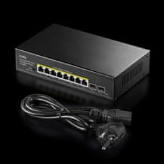 PoE+ SWITCH 8-portový GS1008PS2 120W 1Gbps 2 SFP