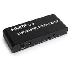 HDMI matica 2/2 Spacetronik SPH-M221 4K 60Hz