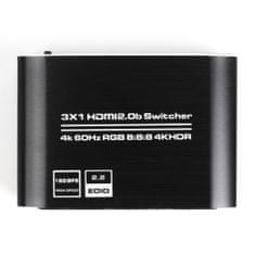 Zlučovač HDMI 3x1 SPH-S1033 4K 60Hz