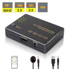 Zlučovač HDMI 3x1 SPH-S1032.2 4K 60Hz