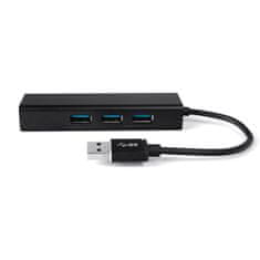 Multiportový USB HUB pre 3 USB + RJ45 SPU-M06 čierny