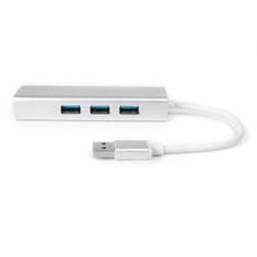 Multiport USB na 3 USB + RJ45 SPU-M06 strieborný