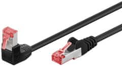 Patchcord CAT 6 S/FTP 1x90 BLACK 10m