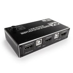 USB + HDMI 2/1 Spacetronik KVM prepínač SPH-KVM22