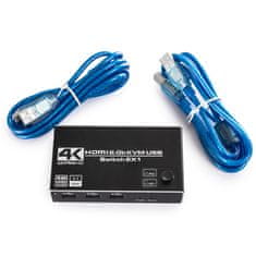 USB + HDMI 2/1 Spacetronik KVM prepínač SPH-KVM22