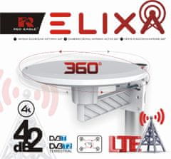 Red Eagle ELIXA 360 všesmerová anténa DVB-T2 42dB