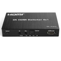 Spacetronik SPH-S410 4K 60Hz HDMI 4/1 combiner