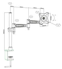 Goobay BASIC FLEX 13"-32" držiak na monitor do 15 kg