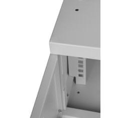 RACK 19'' 4U 600x450mm Šedé oceľové dvere