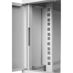 RACK 19'' 4U 600x450mm Šedé oceľové dvere