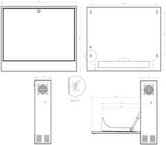 19'' 2U rackové puzdro 350x130mm ČIERNE vertikálne